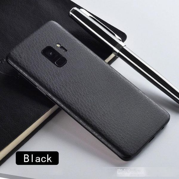 

imitation leather sticker film for samsung galaxy s9 plus note 9 8 back cover shell protective pvc with logo retail package