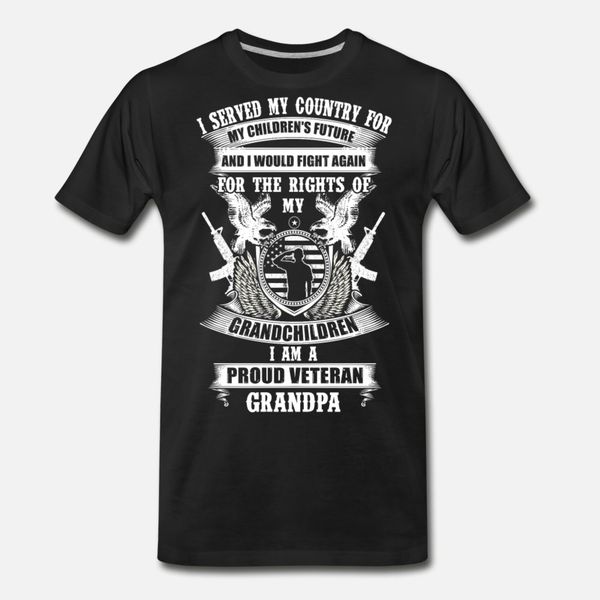 

veteran grandpa served my country for children t shirt men designs tee shirt size s-3xl basic solid fit comfortable summer trend shirt