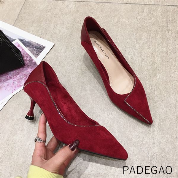 

high heel 2020 women shoes black concise shallow high-heeled elegant crystal bling woman heels