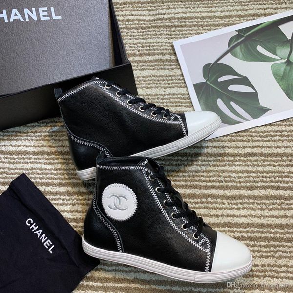 

2020 ladies casual high-shoes, comfortable and versatile sneakers, high-quality women's shoes, Red;white