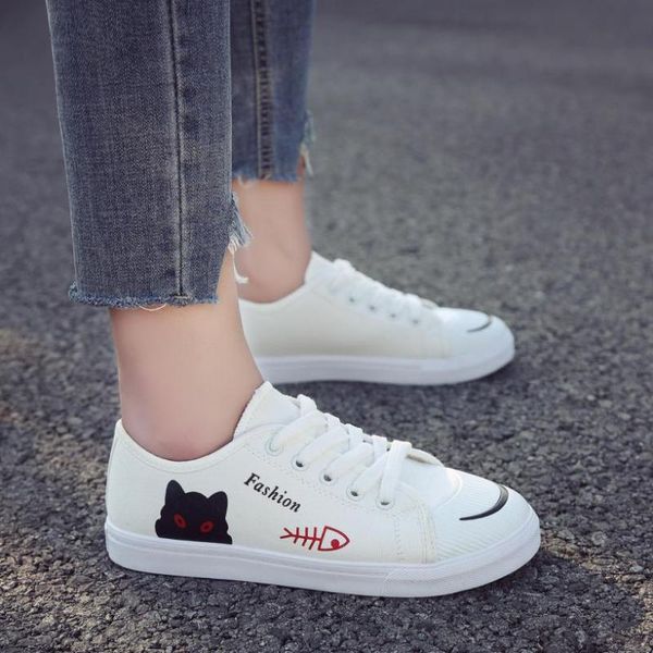 

women students walking shoes canvas shoes comfortable soles lace up round toe dropshipping 0810