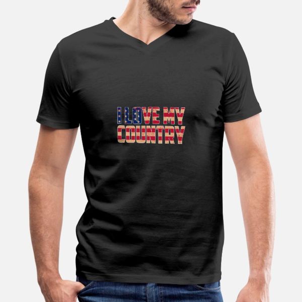 

i love my country t shirt men printed short sleeve round collar standard interesting basic summer family shirt
