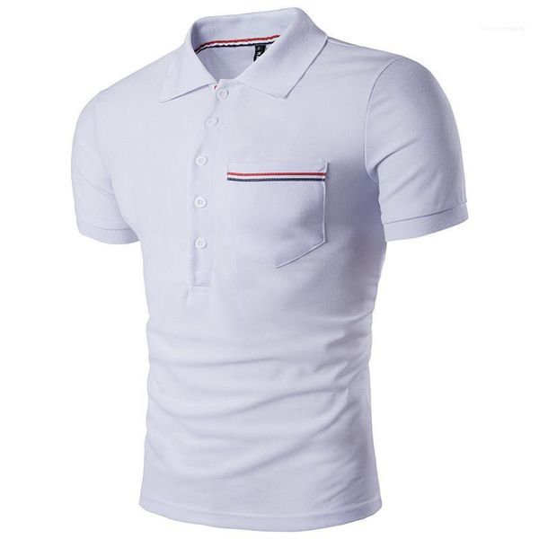 

одежда конструктора mens лоскутная polos мода цвет полосатый карманный polos polos mens casual solid color с коротким рукавом, White;black