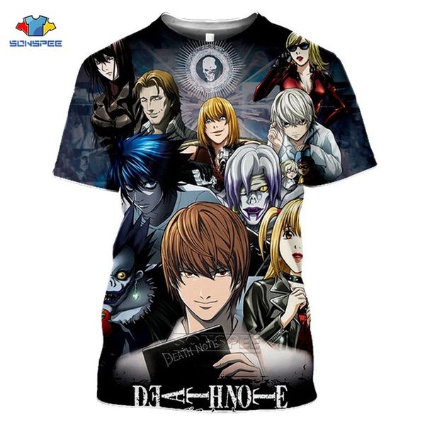 

death note man anime horror cosplay pull homme g5 3d print shirts plus size harajuku oversized men clothing