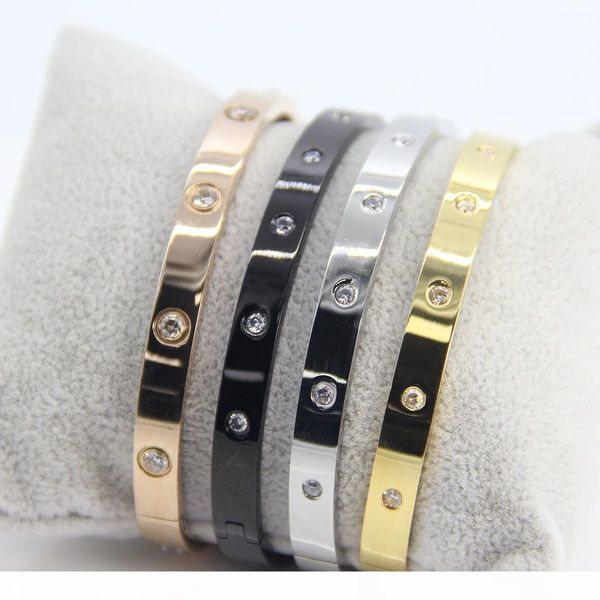 

buy three and get a small gift rose gold 316l fashion five generations bracelet 18 models optional women charm pretty bracelet wholesale, Black
