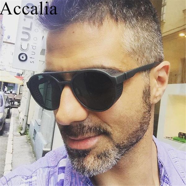 

retro round hollow men steampunk sunglasses women vintage sunglass brand designer steampunk sun goggles twin-beams glasses, White;black