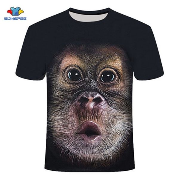 

punk animal monkey summer gym clothing 3d print shirts harajuku hippie anime men clothing