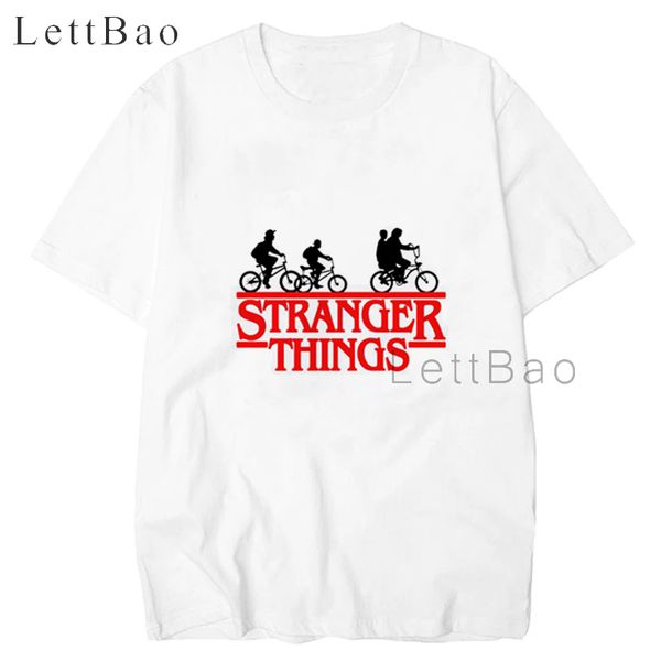 

new street brand stranger things o-neck 100% cotton t shirt men funny summer t-shirt cotton tees oversized white t-shirt