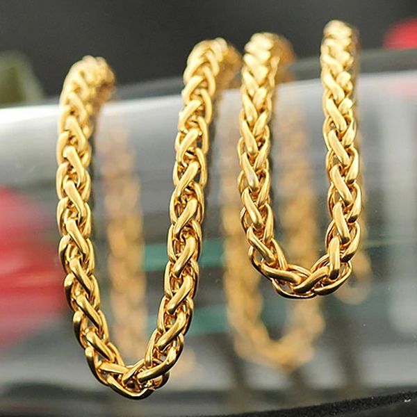 

tisnium stainless steel men necklace 6mm chain link chain necklaces gift jewelry punk style accessories wholesale, Silver
