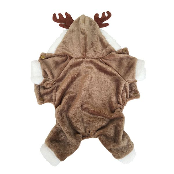 

reindeer cosplay cute cartoon keep warm hooded dog coat soft flannel pet