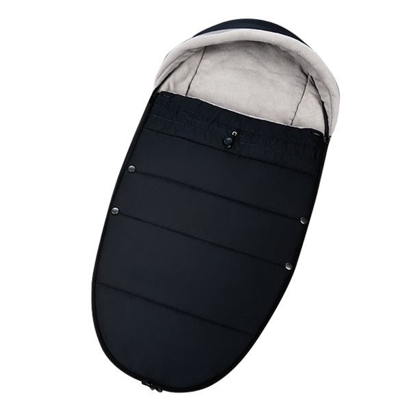 

universal baby stroller accessories winter socks sleeping bag windproof warm sleepsack baby pushchair footmuff - black