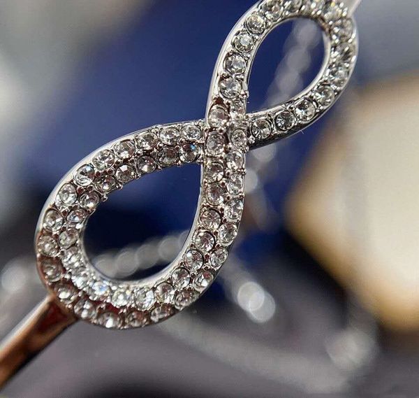 

designer jewelry luxury designer bracelet ladies unlimited love diamond 18k gold s925 sterling silver austrian crystal bracelet with82, Black