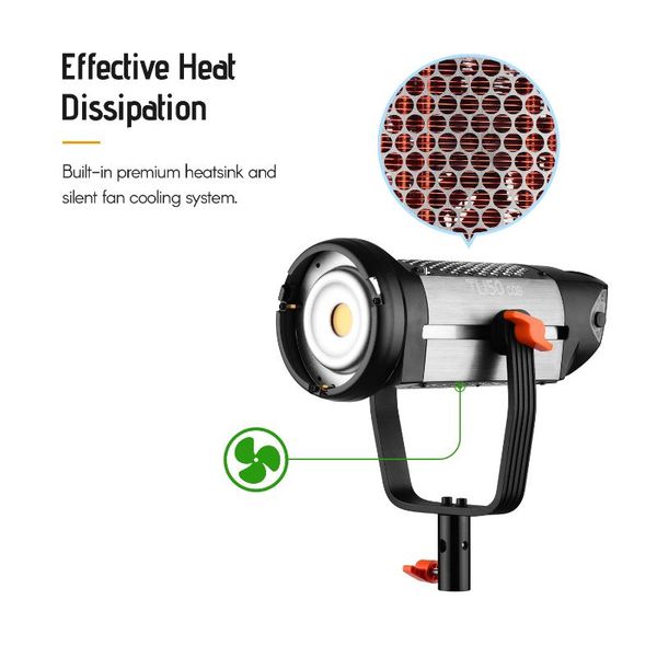 

flash heads tl-150cob studio led light pography lights video lighting 150w high power 3200k/5600k dimmable brightness remote control