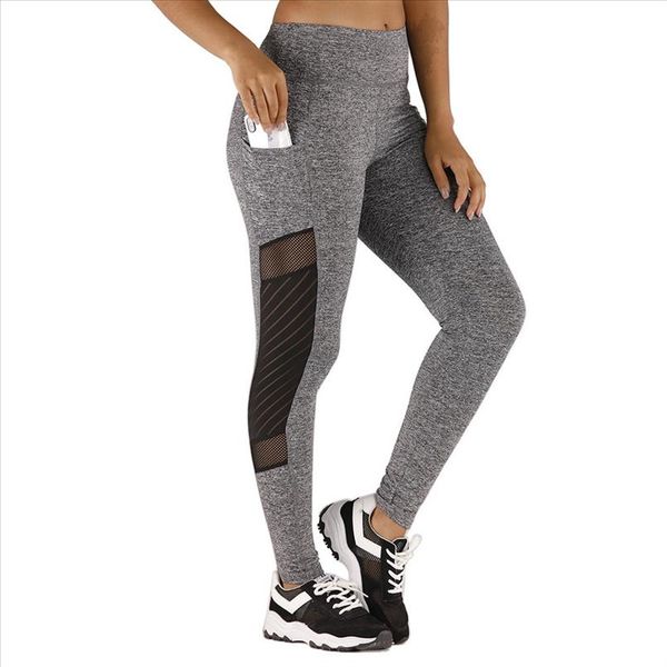

women leggings pants push up gym leggins running mesh leggins seamless workout pants femme high waist mujer z4, Black