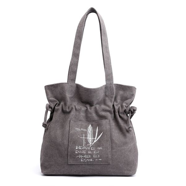 

literary canvas bag bouquet trend fashion wild female bag feminine handbag casual handbag female models women's