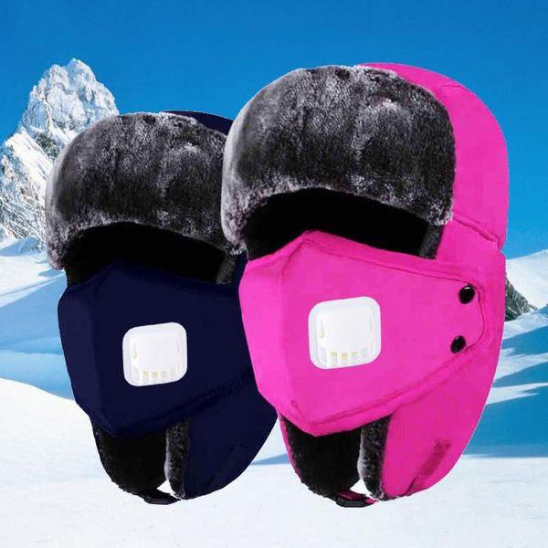 

winter skiing thicken hat hunting for men and women ear warm hat cotton cap child plus velvet hat outdoor, Black;white