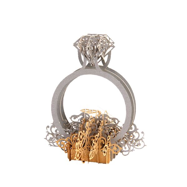 

diamond ring wedding handmade 3d craft out greeting card home birthday