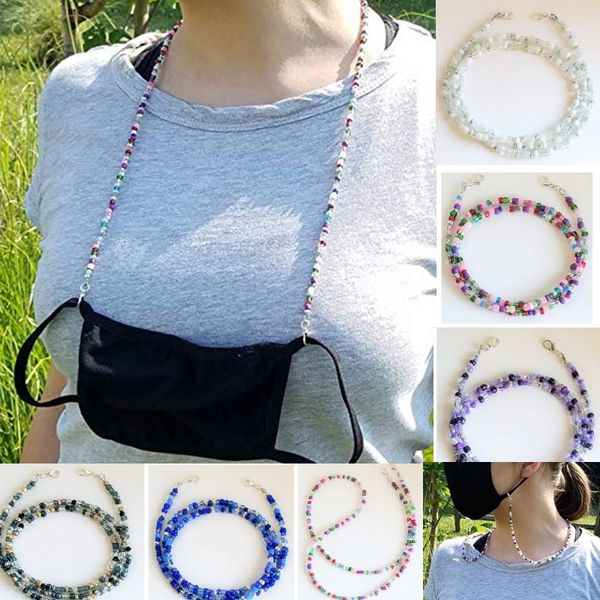 

anti dropping hat grips chain loss bead safety mask lanyard buckle extension hanging ear rope anti slip neckline, Silver