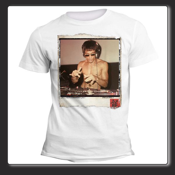 

2019 summer tee shirt t shirt kung fu bruce lee dj polaroid o-neck t-shirt