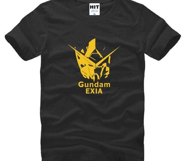 

exia gundam 00 printed t shirts men summer style short sleeve o-neck cotton men's t shirt fashion anime cartoon tee shirt homme, White;black