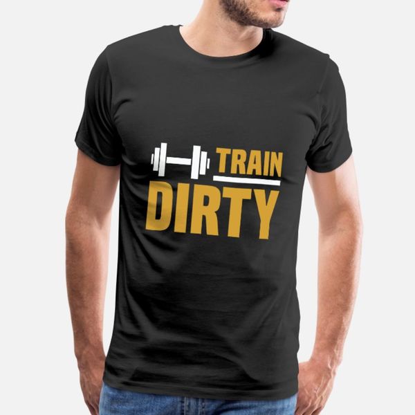 

train dirty t shirt men customize short sleeve euro size s-3xl leisure fitness new fashion spring autumn pictures shirt