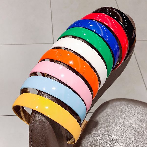

new women girls headbands candy color shiny hairbands sweet hair hoop holder headwear fashion hair accessories