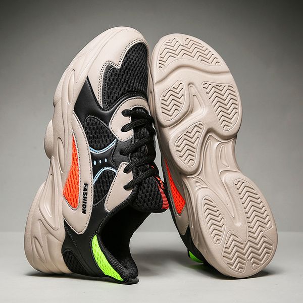 

sports casual shoes men's shoes lightweight running men casual fashion sneakers breathable men tenis masculino, Black
