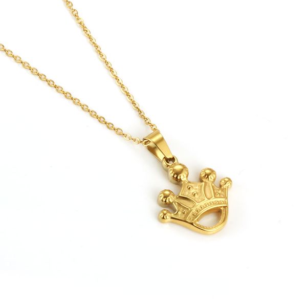 

oufei crown necklace woman accesories fashion jewellery stainless steel necklace for women chain chocker ing, Silver