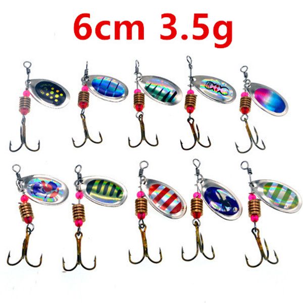 

6cm 3.5g spinner fishing hooks fishhooks 6# hook fishing lure metal baits & lures pesca fishing tackle accessories wholesale_11
