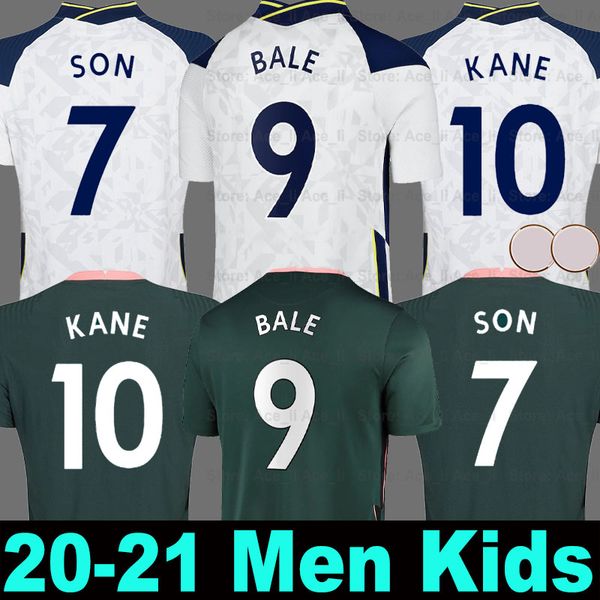 

20 21 # 9 bale reguilon soccer jerseys kane son bergwijn ndombele 2020 2021 lucas dele tottenham football shirt lo celso home men + kids kit, Black;yellow