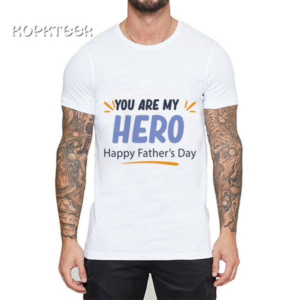 

ты мой герой мужской футболки happy fathers day цифровой печати супер папа мужчины смешной с коротким рукавом футболки летняя одежда