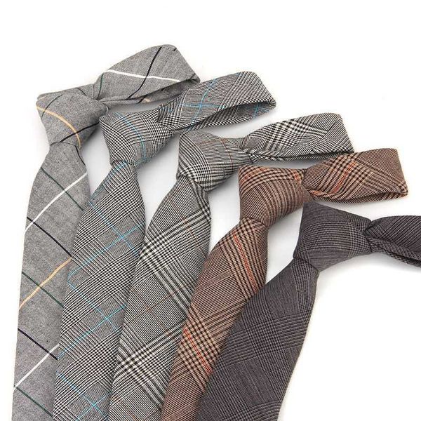 

windj men cotton necktie grid solid colors grey coffee pink, Black;gray