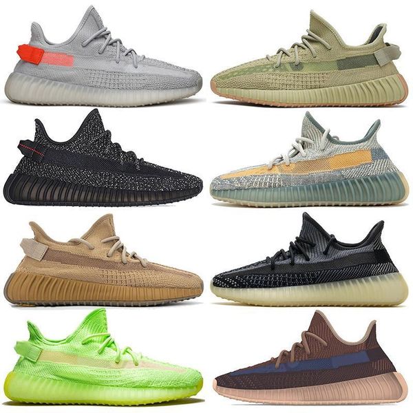 

fashion kanye west desert sage earth cinder running shoes zyon yecheil yeshaya flax linen zebra bred gid static mens trainers sneakers