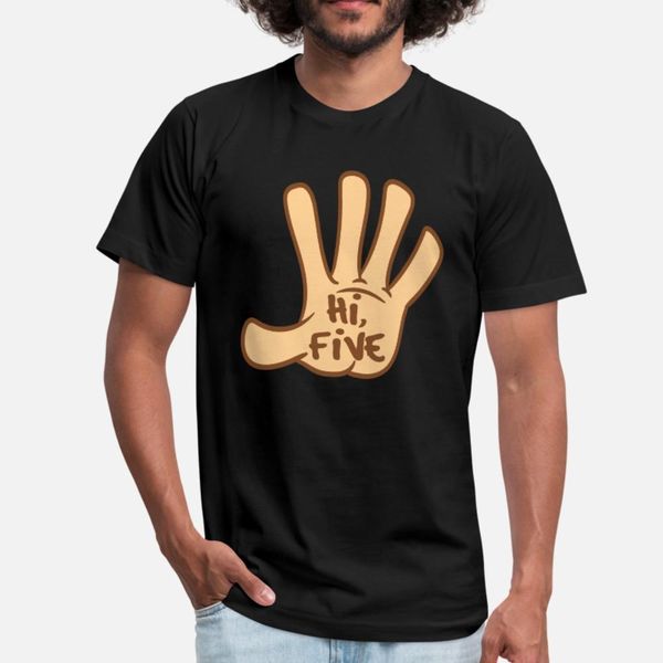 

hi five design for kindergarten kids t shirt men personalized short sleeve round neck letter graphic funny casual spring unique shirt