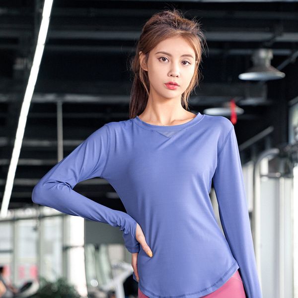 

women yoga sports t shirt fitness women long sleeve sports gym yoga tshirt sport femme fitness gym shirt, White;red