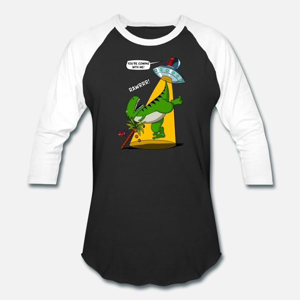 

t rex dinosaur alien abduction ufo t shirt men character 100% cotton s-xxxl unique cute comical summer trend shirt