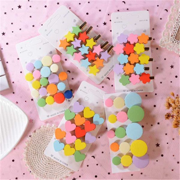 

5 pcs new fashion baby girls small hair claw cute candy color flower hair jaw clip children hairpin accessories wholesale