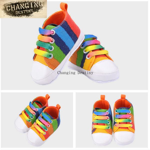 

13 color 0-18 month baby first walkers rainbow canvas soft bottom shoe babies toddler shoes