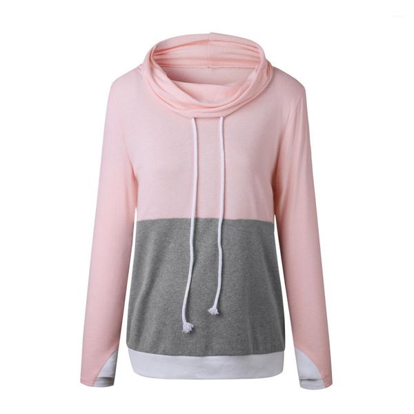 

loose female clothing 2020 womens designer hoodies long sleeve crew neck panelled sweatshirts fashion casual, Black