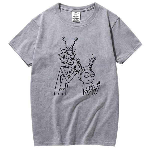 

xinyi men's t-shirt t-shirt 100% cotton crewneck rick and morty printed men funny tshirt casual mens t-shirt