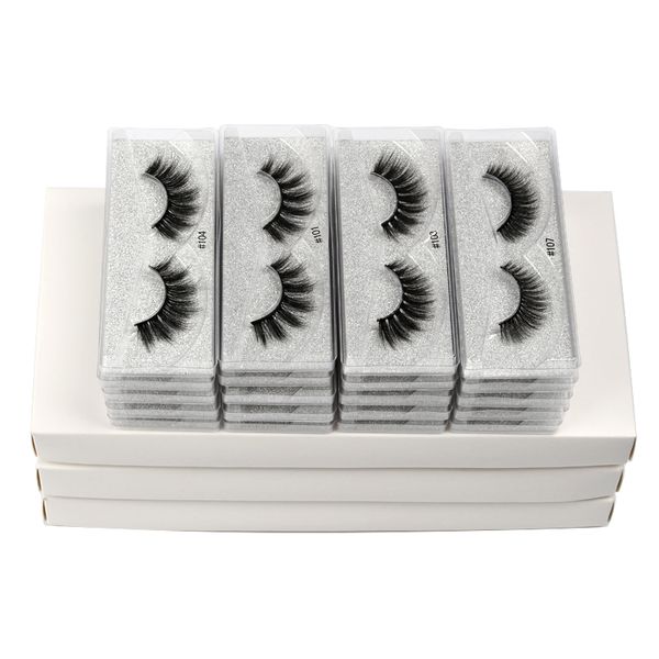

false eyelashes 20/100 pcs lashes in bulk mix 3d mink wholesale natural makeup