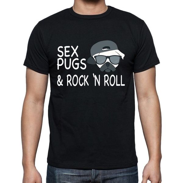 

2019 лето хлопка tee shirt пол мопсы рок-н-ролл tshirt herren tshirt мода tshirt