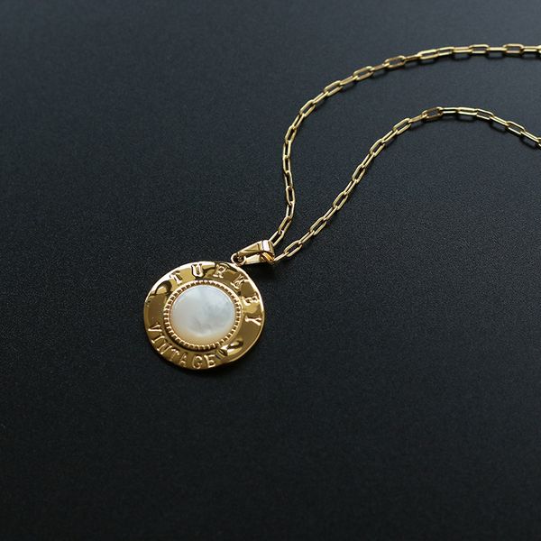 

vintage coin shell chains necklace women stainless steel jewelry punk statement designer t show runway gown sweety boho japan, Golden;silver