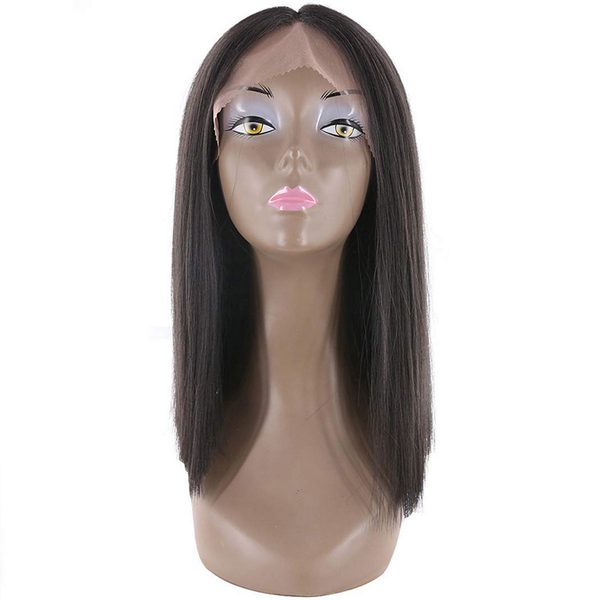 

13x4 lace front short bob wigs straight human hair wigs for black women pre plucked with baby hair natural black