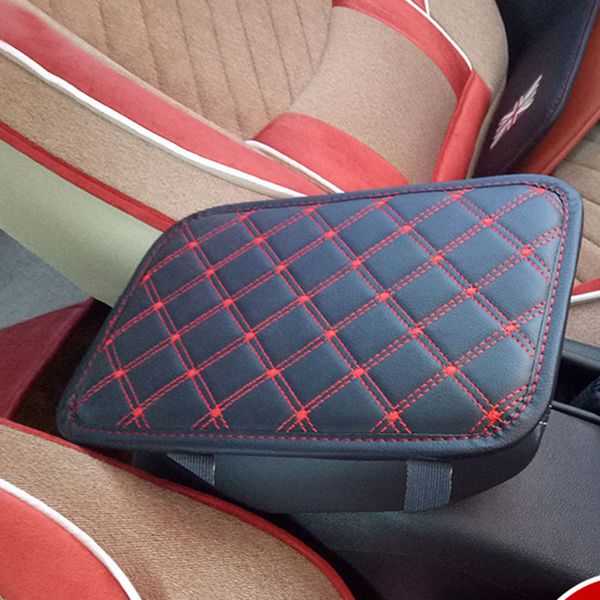 

29x19cm car armrest pad covers universal center console auto seat armrests box pads black armrest storage protection cushion