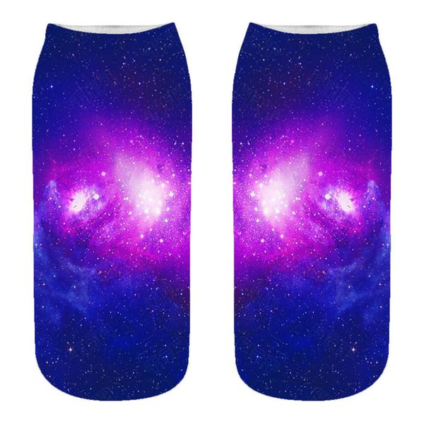 

мода креатив небо, полные звезд персонализированных носки 3d цифровые печатные носки печатных смешные короткие носки для женщин / девушки, Black;white