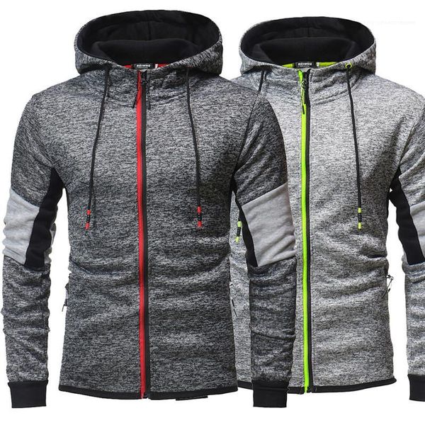 

autumn mens designer hoodies zipper loose casual cardigan mens designer sweatshirts 2colors size m 3xl patchwork hooded, Black