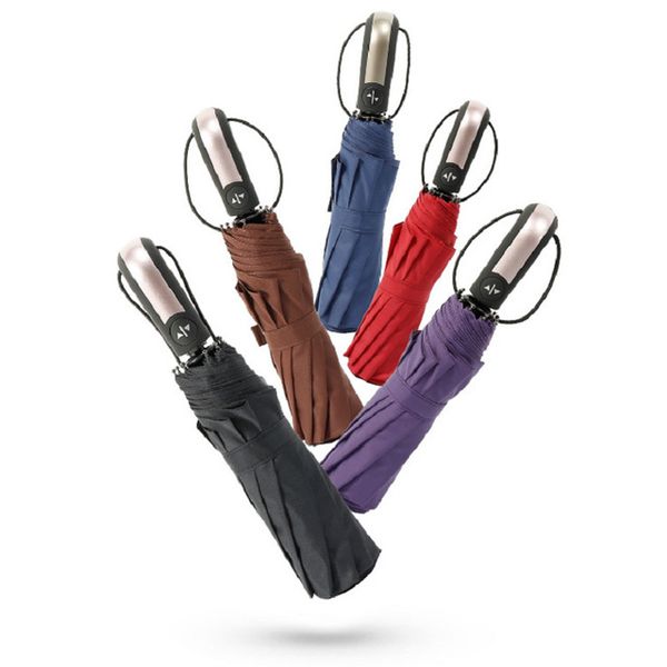 

автоматический складной зонтик женщины мужчины бизнес зонт ветрозащитный складные зонтики дождь карман реклама подарочные зонт 5 цветов