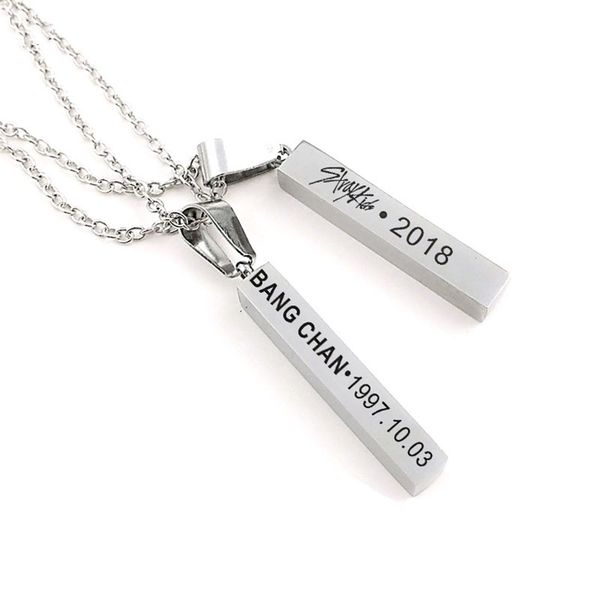 

engrave name men women's necklace for women paired stainless steel necklace friend female wrist necklaces jewelry couple, Silver