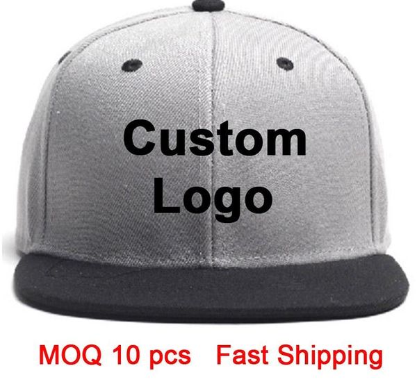 

custom cap 3d embroidery logo flat brim tennis hip hop hat tour full close fitted trucker baseball sport custom hat custom snapback0003, Blue;gray